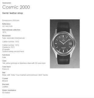  SEAMASTER COSMIC 2000 AUTOMATIC DATE S. STEEL 1972 MENS WATCH  
