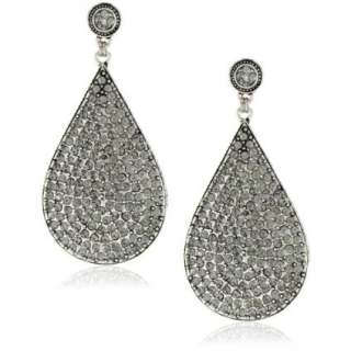 Azaara Crystal Black Diamond Crystal Teardrop Earrings   designer 