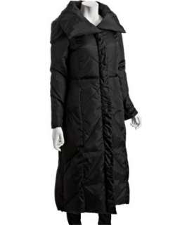 Marc New York black quilted full length down coat   