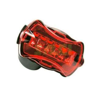 Waterproof Red Bike Bicycle 5 Flash LED Rear Lamp Tail Torch Back 
