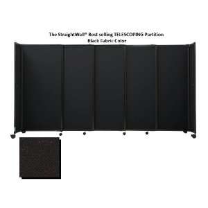 The StraightWall® TELESCOPING Portable Partition, Black 