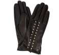 michael michael kors black studded leather gloves