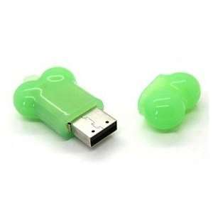  4GB Cute Bone USB Flash Drive (Green) Electronics