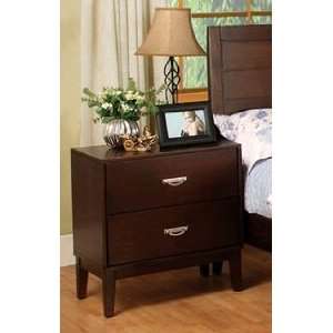 Crystal Lake Nightstand in Brown Cherry Finish 