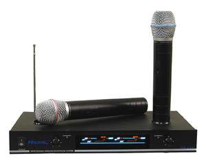 Brand New Hisonic HS 8286 VHF Dual Mics Wireless Microphone Free 