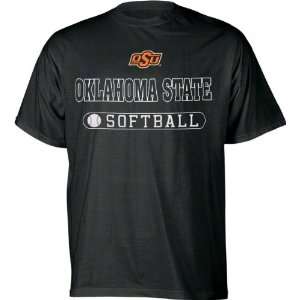 Oklahoma State Cowboys Black Softball T Shirt  Sports 