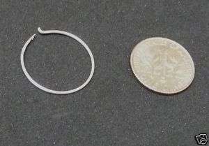 Sterling silver earring hoop for small(ish) magatama  