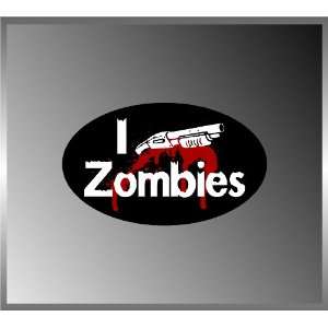  I Shotgun Kill Zombies Vinyl Euro Decal Bumper Sticker 3 