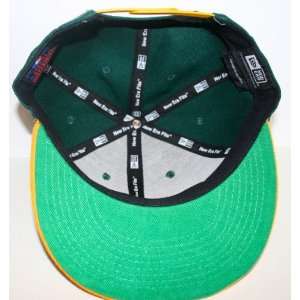 Oakland As Snapback Green & Yellow Replica Hat 