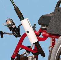 The clamp on fishing pole holder keeps a good grip on the pole while 