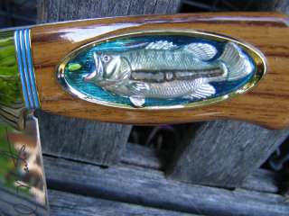 FRANKLIN MINT ROLAND MARTIN BASS FISH FISHING KNIFE  