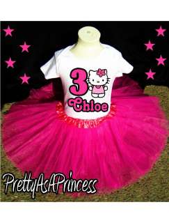 BIRTHDAY HELLO KITTY TUTU OUTFIT PINK DRESS AGES 1 5  