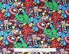 Marvel Comics Superhero Collage with Thor Fabric Fat Quarter