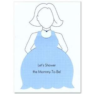 Maternity Dress Baby Boy Shower Invitations   Set of 10 