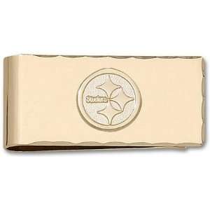  Gold Plated PITTBURGH STEELERS 5/8 MONEY CLIP