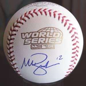  Mark Bellhorn Autographed Baseball   Official World Series 