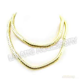Gold Tone Flexible Snake Chain Necklace 35 200027  