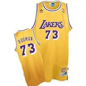  Los Angeles Lakers Dennis Rodman Adidas Team Color 