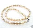 Helzberg Saltwater Pearl Necklace 4 4.5mm 24 Cream/Gold Pearls 