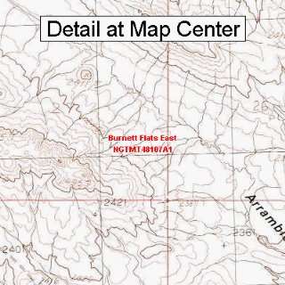 USGS Topographic Quadrangle Map   Burnett Flats East, Montana (Folded 