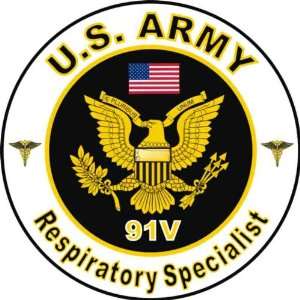 United States Army MOS 91V Respiratory Specialist Decal Sticker 3.8 6 