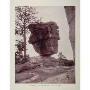  1893 Print Balanced Rock Garden of the Gods Colorado 