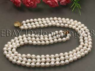 ROWS 7 8MM WHITE BLACK AKOYA PEARL NECKLACE  