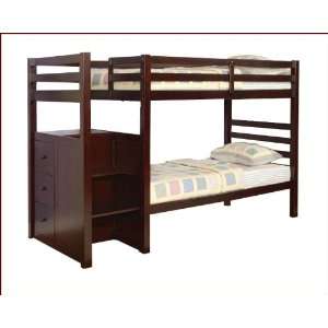  Acme Furniture Twin over Twin Bunk Bed in Espresso AC10180 