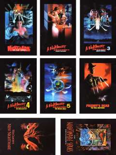 IMAGES OF THE NIGHTMARE ON ELM STREET DVD COVERS ON MAGNET SET