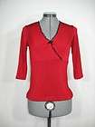 BCBGs To The Max Red Shirt Top Blouse Sz XS S NWOT