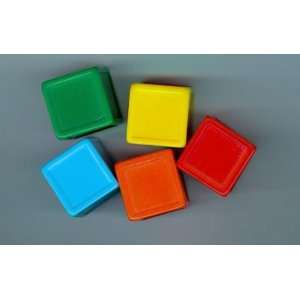    Plastic 24mm Sticker Dice (primary colors) (5) Toys & Games