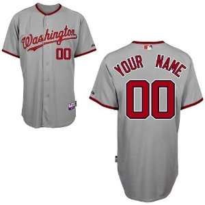  Nationals Any Name and Number Grey 2011 MLB Authentic Jerseys Cool 