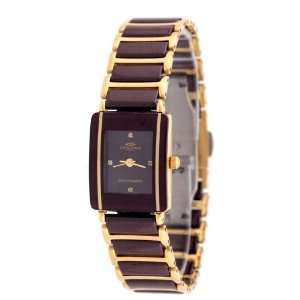  Oniss Womens Caprice Collection Burgandy Ceramic Watch 
