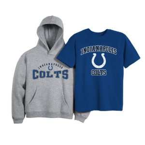 Indianapolis Colts Youth Short Sleeve Tee/Hooded Sweatshirt Combo Pack 