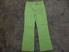 ETCETERA Classic Rise Lime Green White Stripes Boot Trouser Dress 