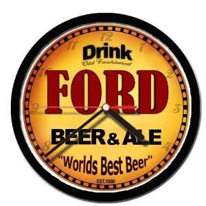  FORD beer and ale cerveza wall clock 