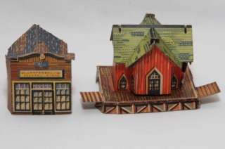   Frontier Town Western Playset Cheerios Cereal Buildings Map  