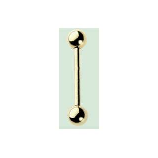  Titanium Gold Barbell 14gauge by 5/8inch Jewelry
