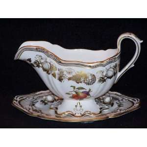  Spode Golden Valley #Y7840 Gravy Boat With Tray   2 Pc 