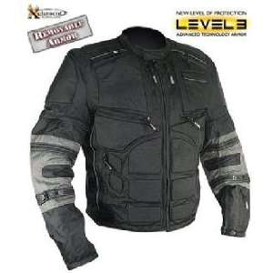  Xelement Mens Black and Gray Cordura Level 3 Armored 