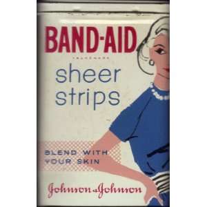  Vintage Band Aid Sheer Strips Tin 1960s 