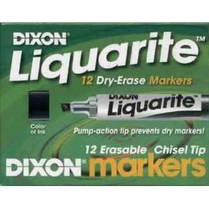  Dixon Liquarite Dry erase Markers   Black