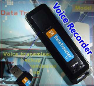 4GB TF CARD + USB PEN Keychain Sensitive Digital Voice Recorder  