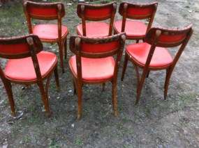 Vintage Lot Of 6 Retro Mid Century Modern Dining Room Chairs  