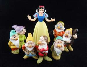 8pcs Snow White and the Seven Dwarfs Figure Set small toy 2~3 