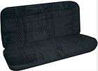 black quilted velour 2 piece bench seat cover for car