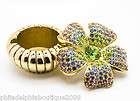 kenneth jay lane multi color flower pin trinket box expedited