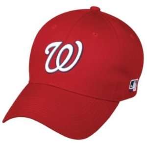   YOUTH Washington NATIONALS Home RED Hat Cap Adjustable Velcro TWILL