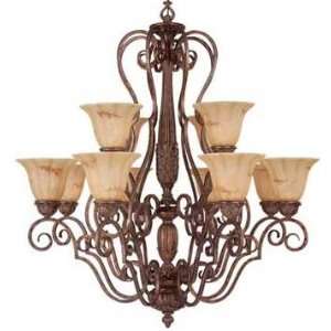 LAMPS BEAUTIFUL Classic Traditional Canton Twelve Light Chandelier by 
