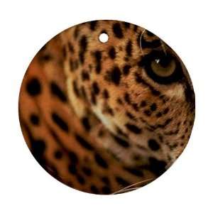  Leopard cheetah Ornament round porcelain Christmas Great 